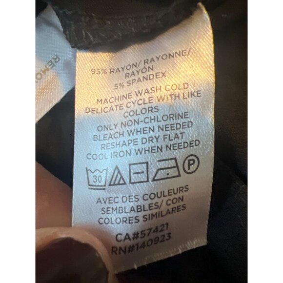 LOFT Beach Black Jumpsuit Small tie v back short sleeve wide leg - Picture 6 of 6